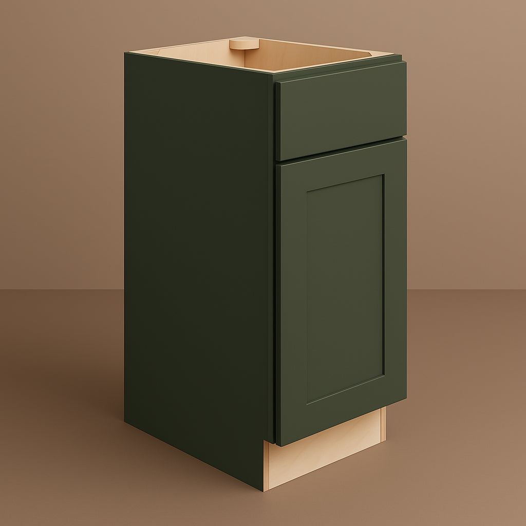 Hampton Bay Avondale 12-inch Fern Green Shaker Base Kitchen Cabinet