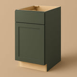 Hampton Bay Avondale 18-inch Fern Green Shaker Base Kitchen Cabinet