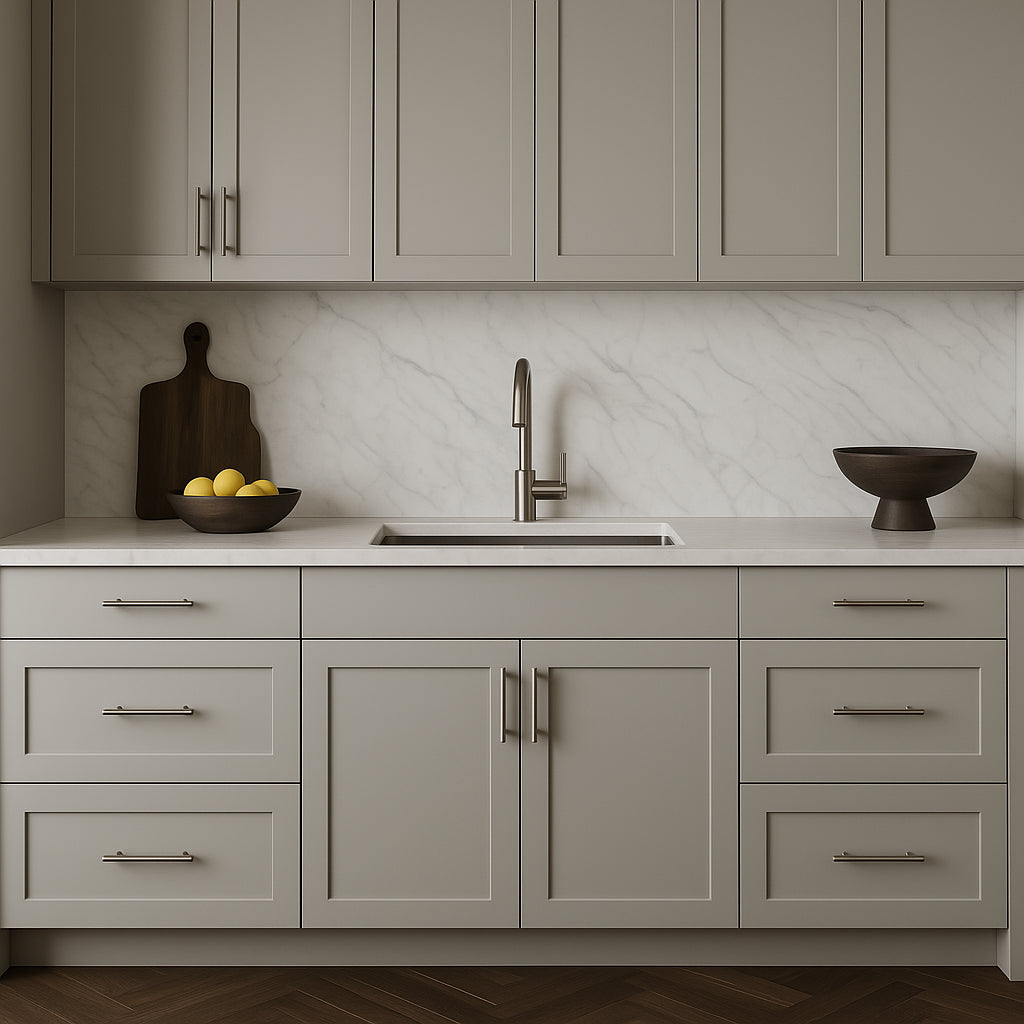 Hampton Bay Avondale Shaker Sink Base Kitchen Cabinet, Dove Gray, 30 in.