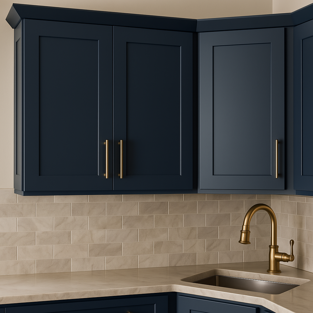Hampton Bay Ink Blue Shaker Wall Kitchen Cabinet - 30x12x30