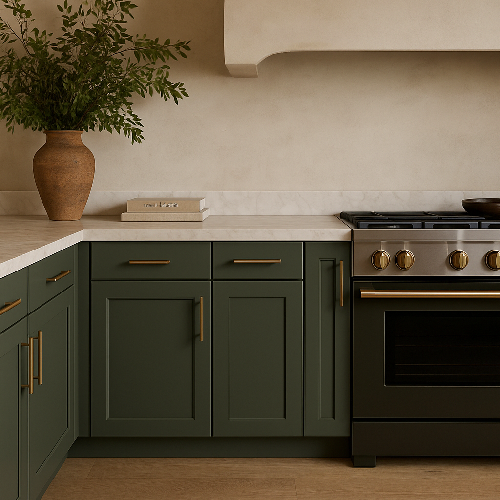 Hampton Bay Avondale 15-inch Fern Green Shaker Base Kitchen Cabinet