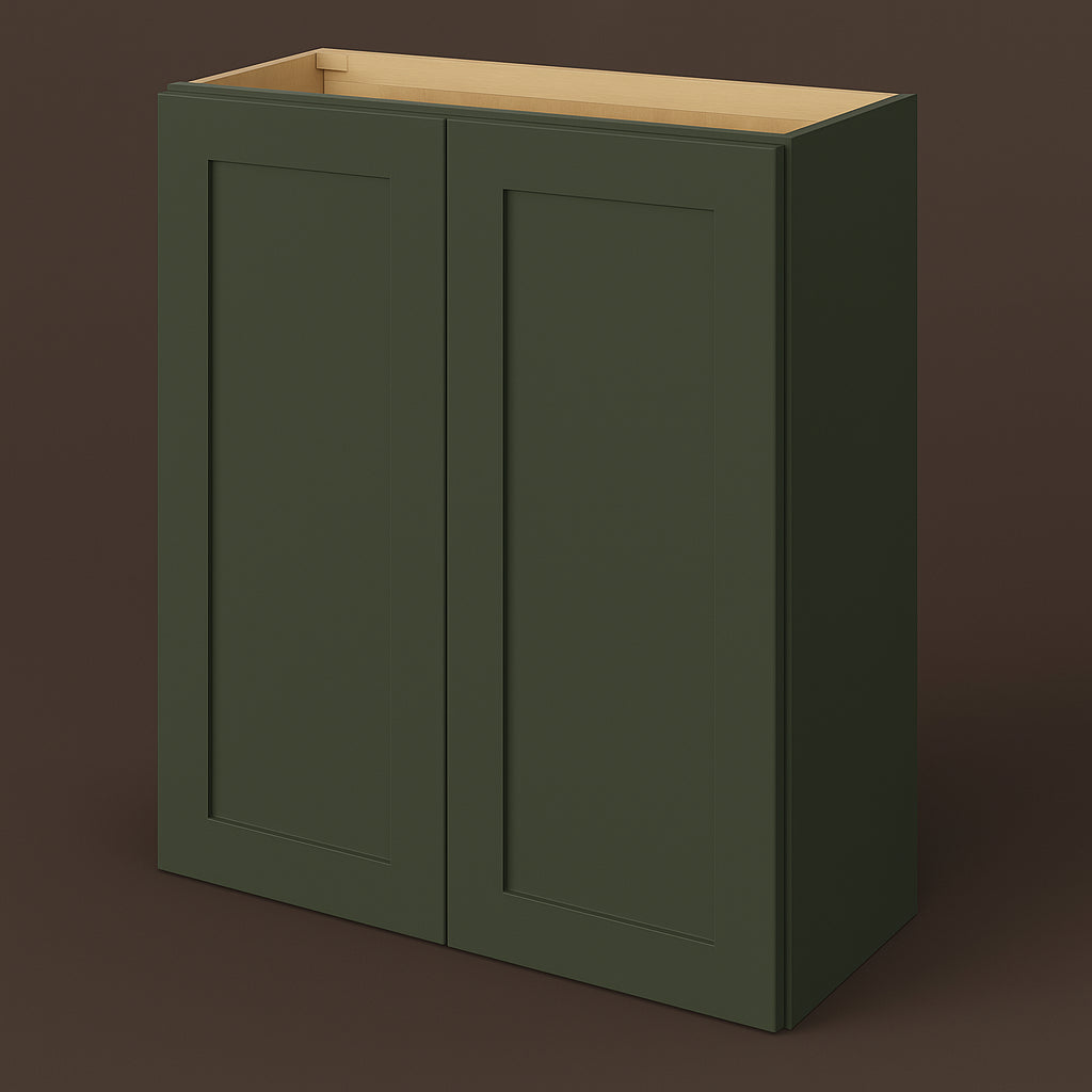 Hampton Bay Avondale 30" Shaker Wall Kitchen Cabinet in Fern Green