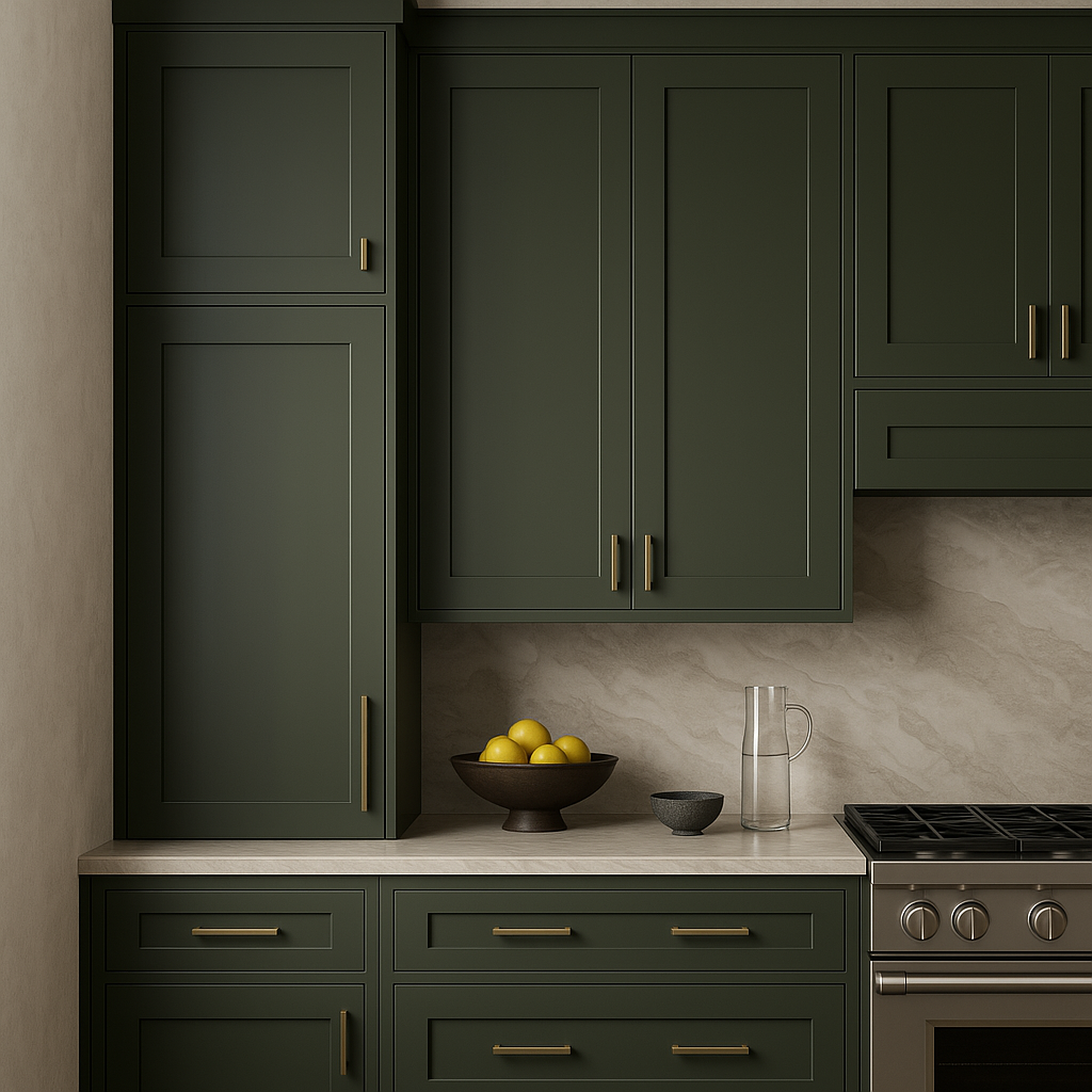 Hampton Bay Avondale 30" Shaker Wall Kitchen Cabinet in Fern Green