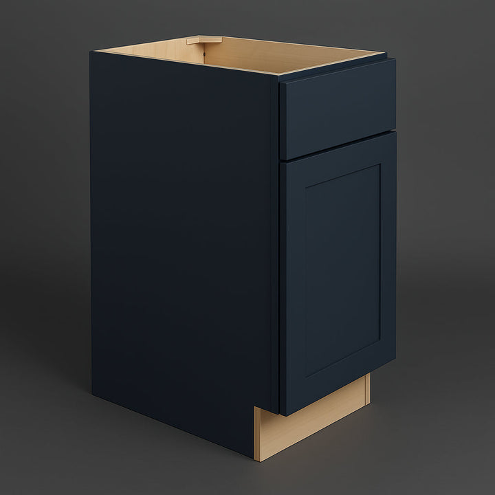 Hampton Bay Avondale Ink Blue Shaker Base Kitchen Cabinet - 15 in. W x 24 in. D x 34.5 in. H