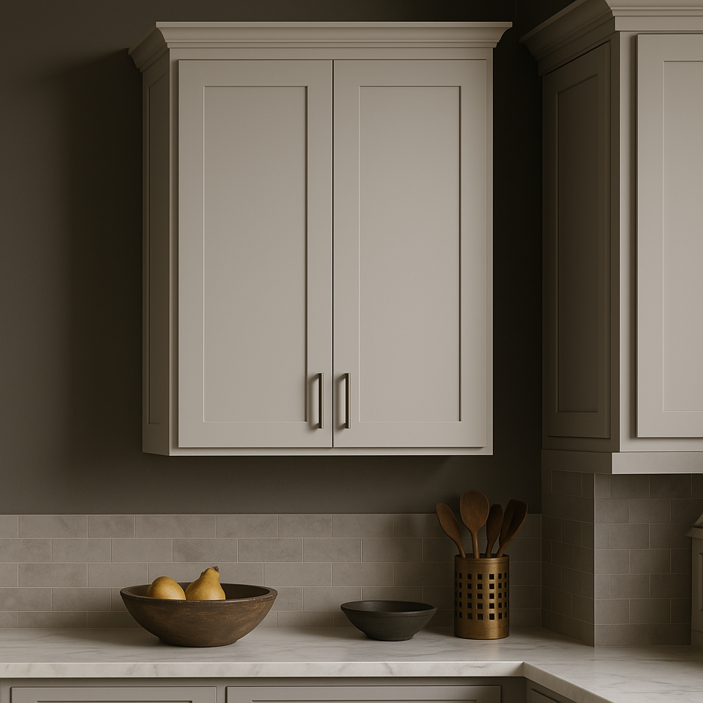 Hampton Bay Avondale Shaker Wall Kitchen Cabinet, Dove Gray, 30x12x36 in.