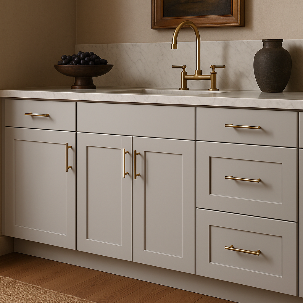 Hampton Bay Avondale 27-inch Dove Gray Shaker Base Kitchen Cabinet