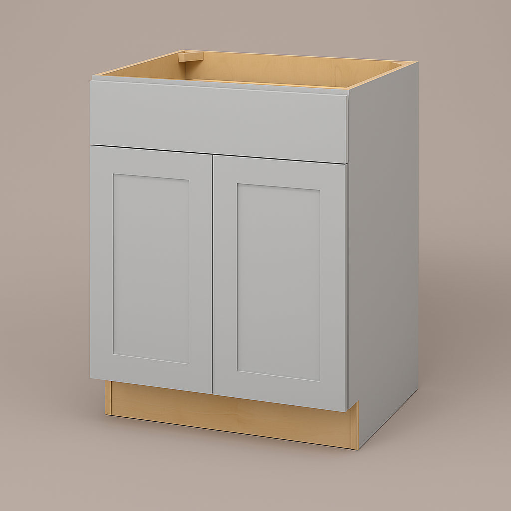 Hampton Bay Avondale 27-inch Dove Gray Shaker Base Kitchen Cabinet