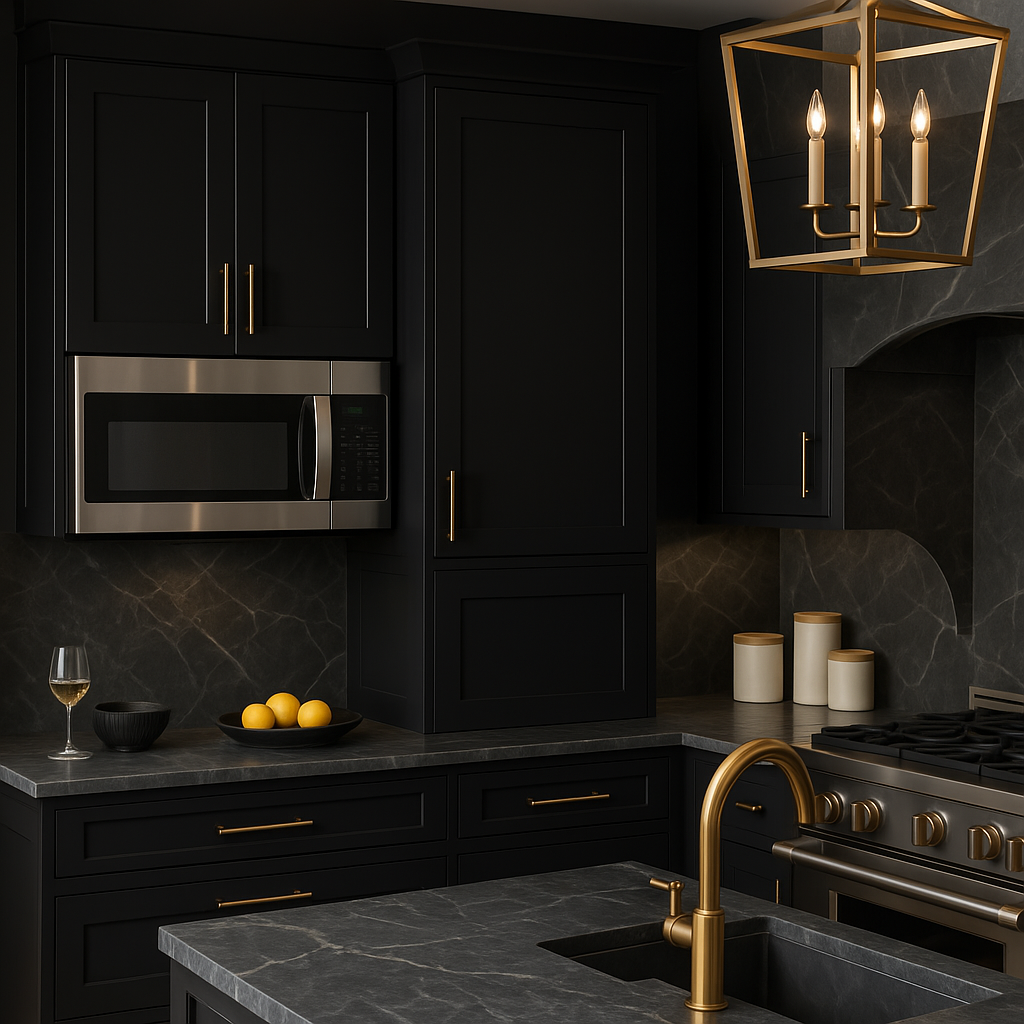 Hampton Bay Avondale 24 in. Shaker Wall Kitchen Cabinet in Raven Black