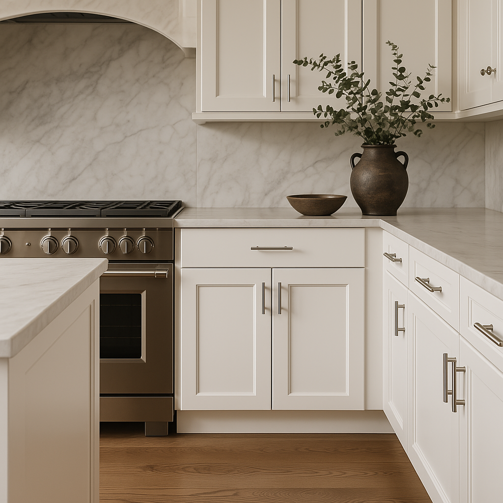 Hampton Bay Avondale 30" Alpine White Shaker Base Kitchen Cabinet