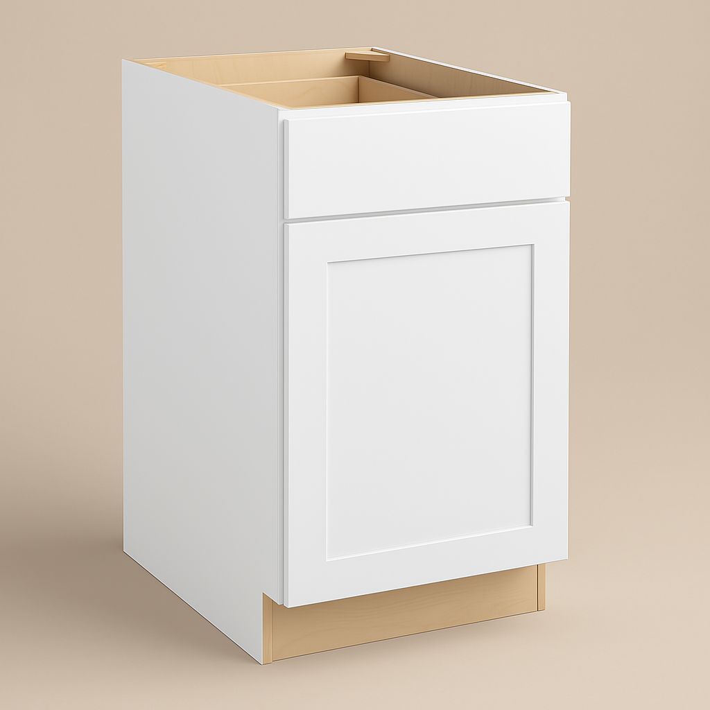 Hampton Bay Avondale 24 in. Alpine White Shaker Base Kitchen Cabinet
