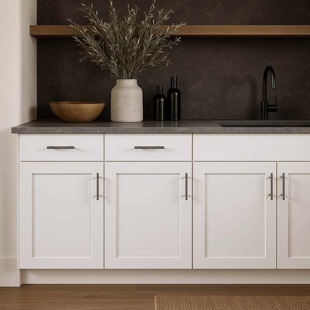 Hampton Bay Avondale 24 in. Alpine White Shaker Base Kitchen Cabinet