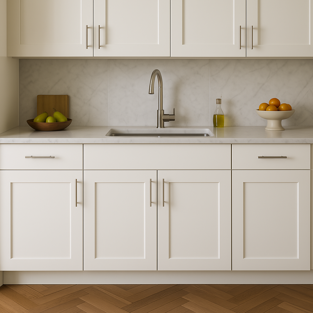 Hampton Bay Avondale 30" Alpine White Sink Base Cabinet - Ready to Assemble