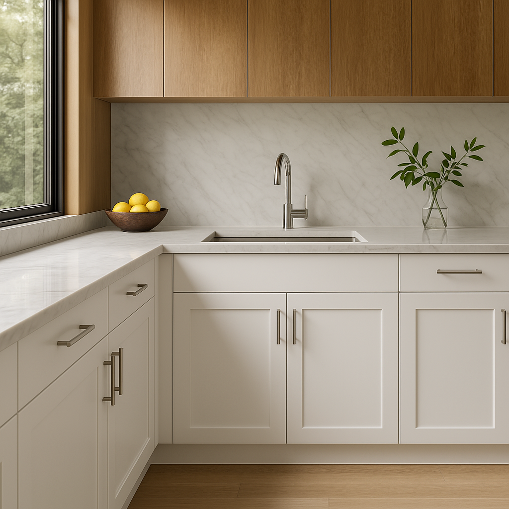 Hampton Bay Avondale 30" Alpine White Sink Base Cabinet - Ready to Assemble