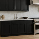 Hampton Bay Avondale 30 in. Shaker Base Kitchen Cabinet in Raven Black