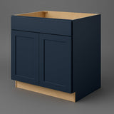 Hampton Bay Avondale 36 in. Ink Blue Shaker Sink Base Cabinet