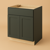 Hampton Bay Avondale 30-inch Fern Green Shaker Base Kitchen Cabinet