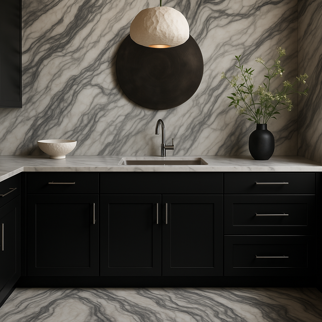 Hampton Bay Avondale 30 in. Shaker Sink Base Cabinet in Raven Black