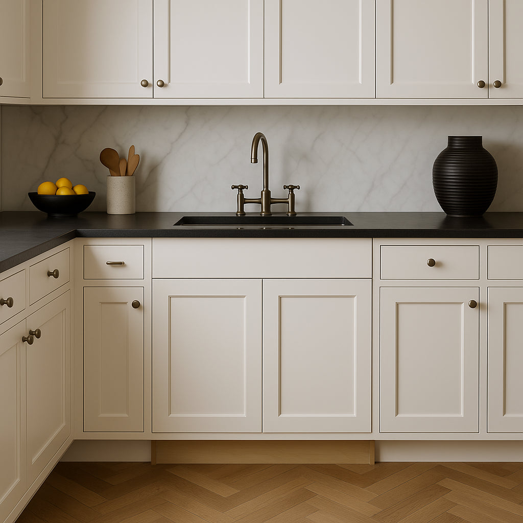 Hampton Bay Avondale Shaker Sink Base Cabinet, Alpine White, 33x24x34.5 inches