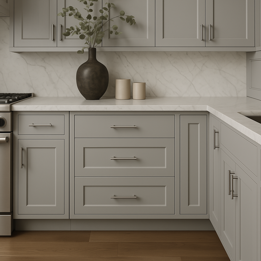 Hampton Bay Avondale 24-inch Dove Gray Shaker Drawer Base Cabinet
