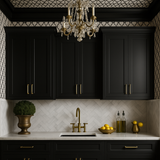 Hampton Bay Avondale 30 in. W x 12 in. D x 42 in. H Ready to Assemble Shaker Wall Kitchen Cabinet in Raven Black