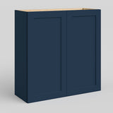 Hampton Bay Ink Blue Shaker Wall Kitchen Cabinet - 36 in. W x 12 in. D x 36 in. H