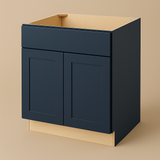 Hampton Bay Avondale Ink Blue Shaker Sink Base Cabinet, 30 in. W x 24 in. D x 34.5 in. H