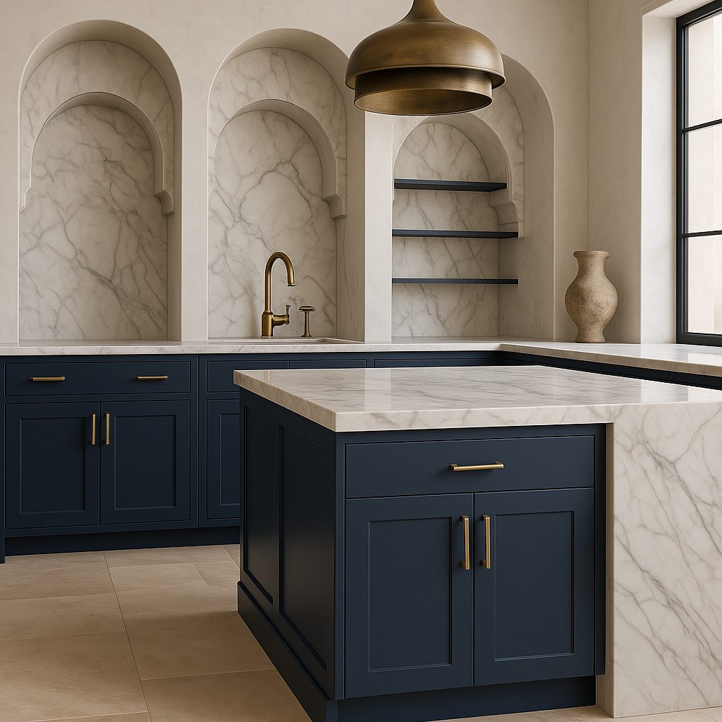 Hampton Bay Avondale Ink Blue Shaker Base Kitchen Cabinet, 27 in. W x 24 in. D x 34.5 in. H