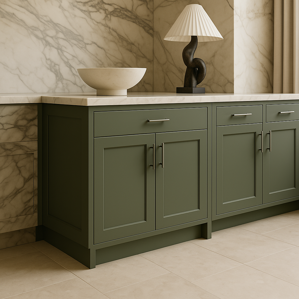 Hampton Bay Avondale 27 in. Fern Green Shaker Base Kitchen Cabinet