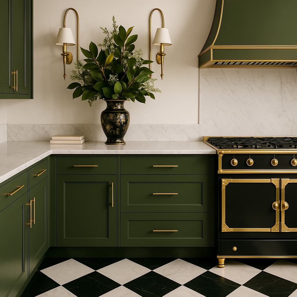 Hampton Bay Avondale 21" Shaker Base Kitchen Cabinet in Fern Green