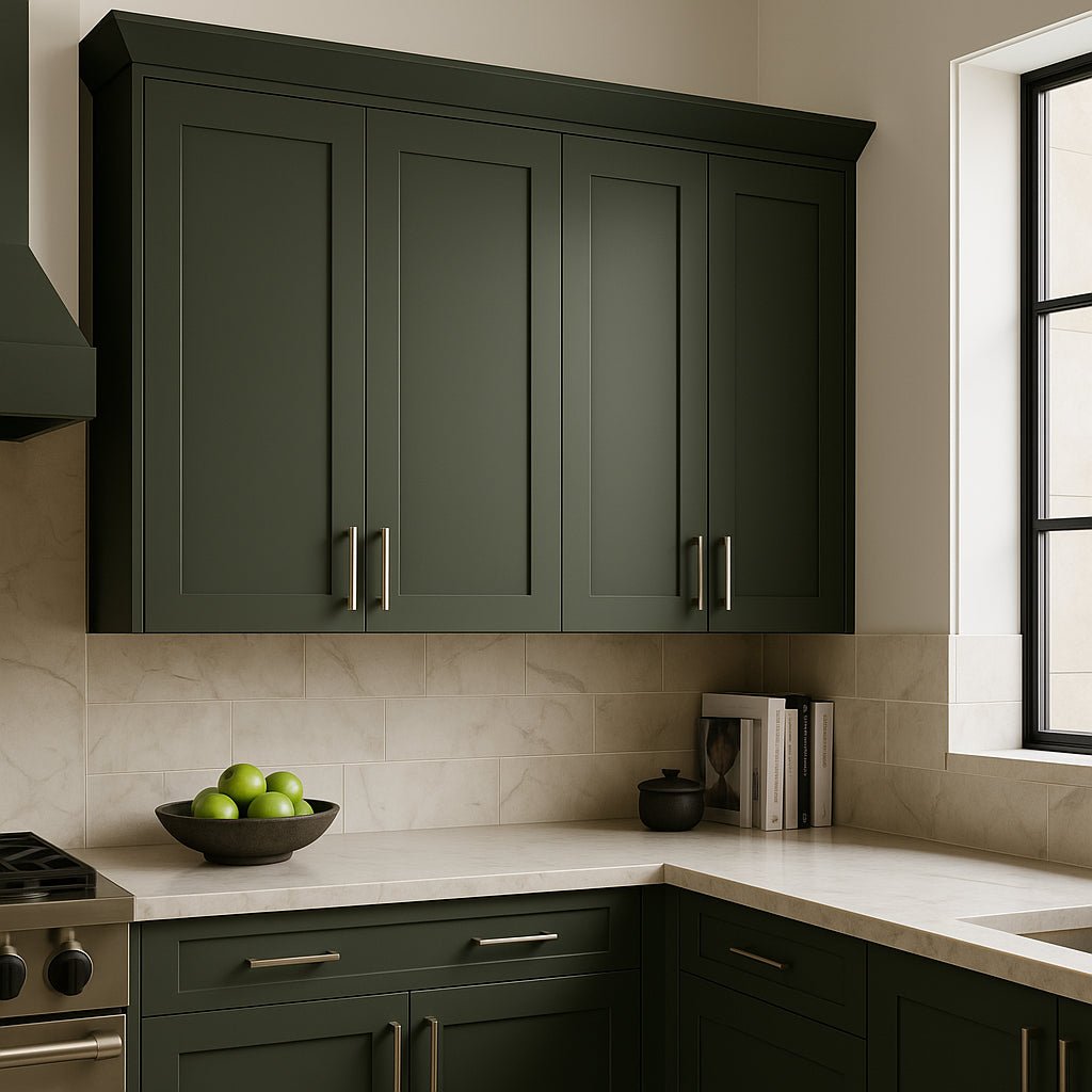 Hampton Bay Avondale 30" Shaker Wall Kitchen Cabinet in Fern Green