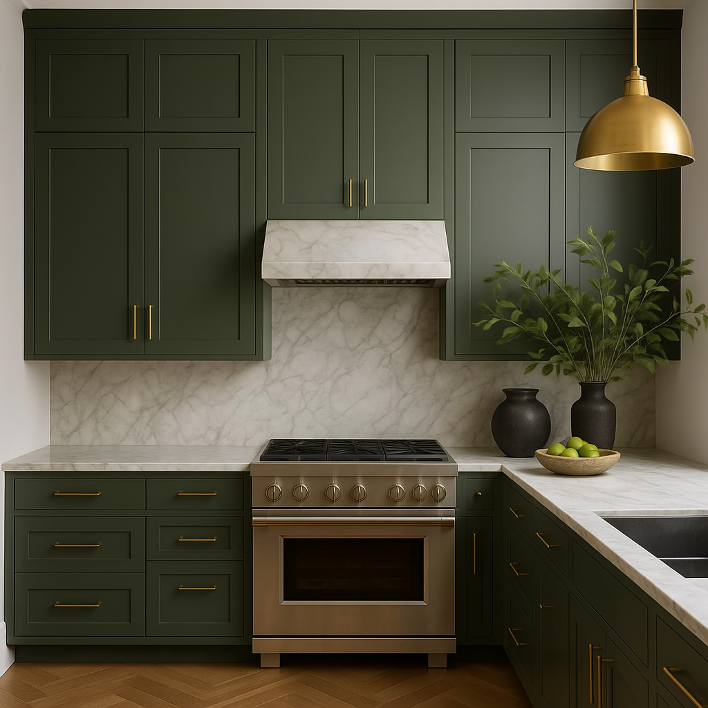 Hampton Bay Avondale 36-inch Fern Green Shaker Wall Kitchen Cabinet