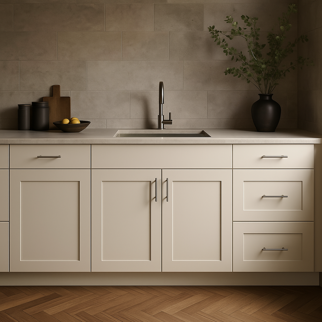 Hampton Bay Avondale Shaker Sink Base Kitchen Cabinet, Antique White