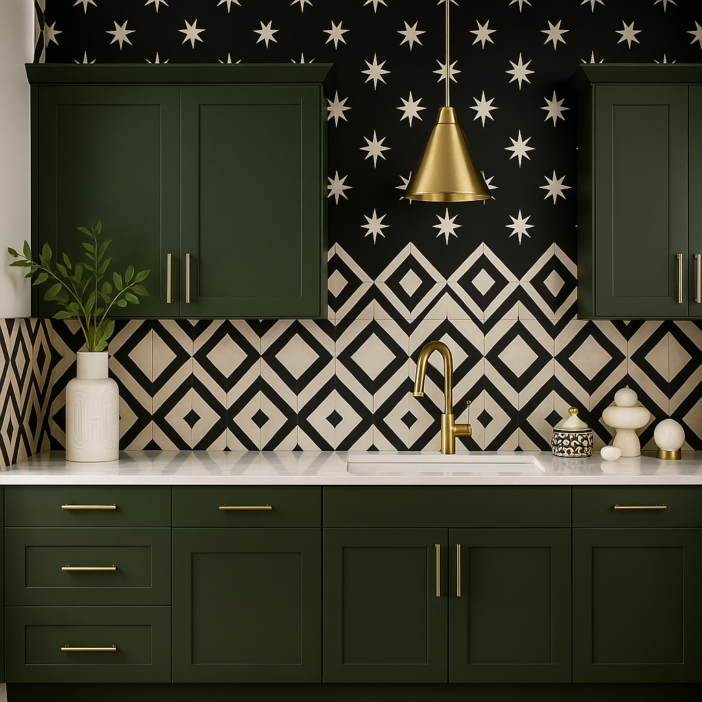Hampton Bay Avondale 36 in. Shaker Wall Kitchen Cabinet in Fern Green