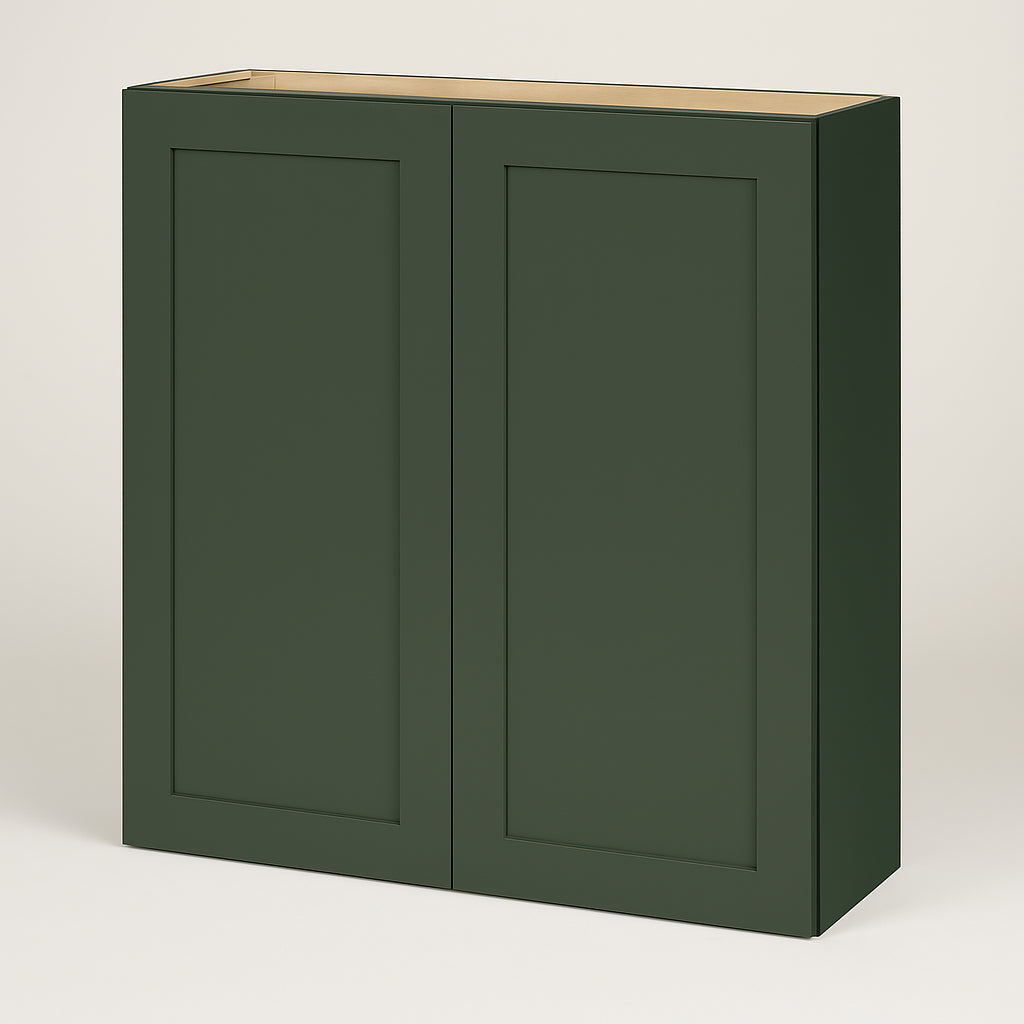 Hampton Bay Avondale 36 in. Shaker Wall Kitchen Cabinet in Fern Green