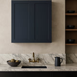 Hampton Bay Avondale Ink Blue Shaker Wall Kitchen Cabinet - 36x12x42