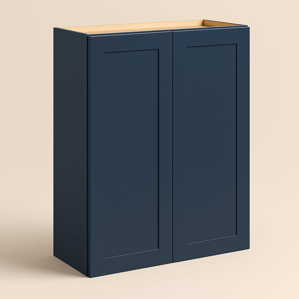 Hampton Bay Avondale Ink Blue Shaker Wall Kitchen Cabinet - 36x12x42