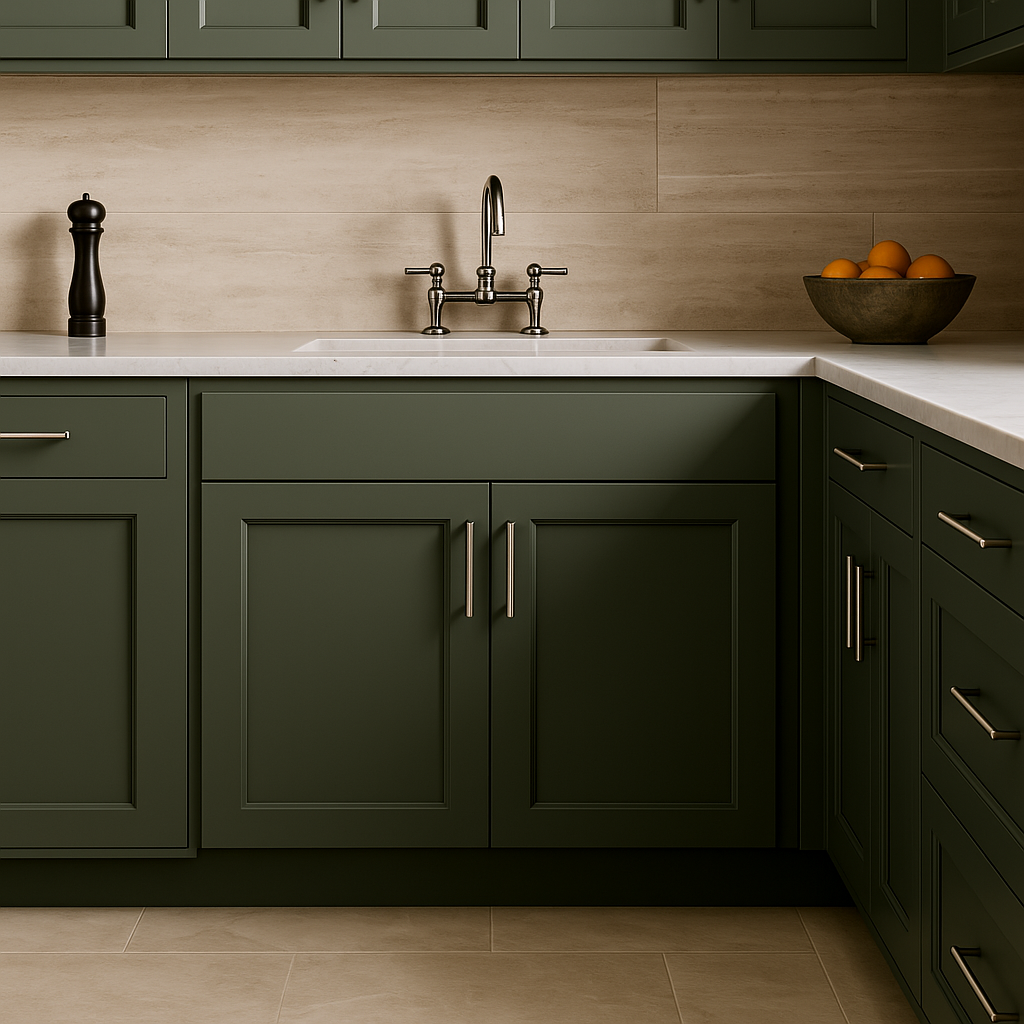 Hampton Bay Avondale 36-inch Fern Green Shaker Base Kitchen Cabinet