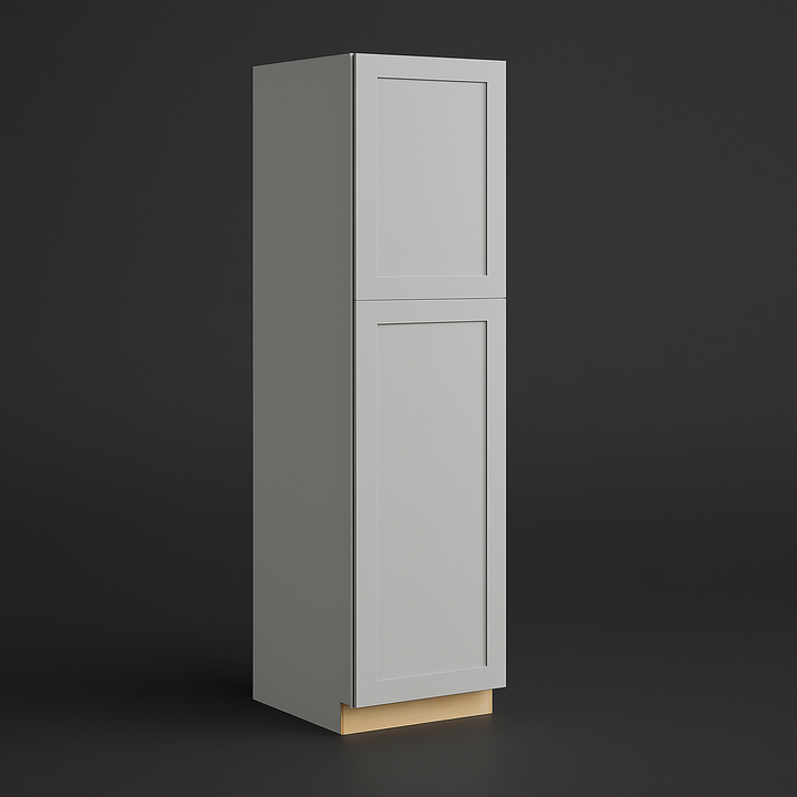Hampton Bay Avondale Shaker Pantry Kitchen Cabinet, Dove Gray, 18x24x84 in.