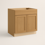 Hampton Bay Avondale Shaker Sink Base Kitchen Cabinet in White Oak