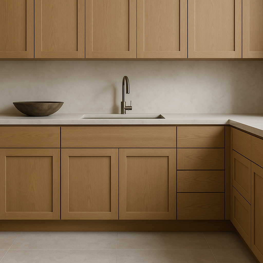 Hampton Bay Avondale 36" Shaker Base Kitchen Cabinet in White Oak