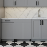 Cambridge Radiance Matte Grey Slab Base Kitchen Cabinet - 30 in. W x 24 in. D x 34.5 in. H