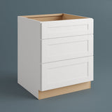MILL'S PRIDE Richmond Verona White Shaker Drawer Base Cabinet - 24 in W x 24 in D x 34.5 in H