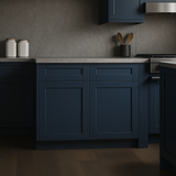 MILL'S PRIDE Valencia Blue Shaker Base Kitchen Cabinet - 36 in W x 24 in D x 34.5 in H