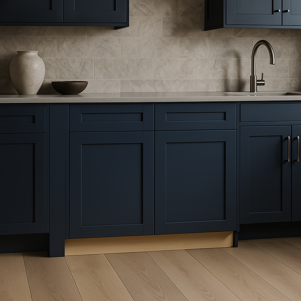 MILL'S PRIDE Valencia Blue Shaker Base Kitchen Cabinet - 36 in W x 24 in D x 34.5 in H