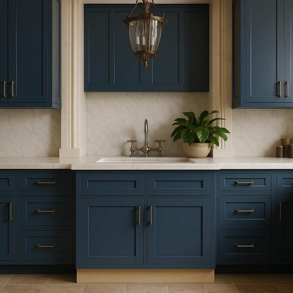 MILL'S PRIDE Valencia Blue Sink Base Cabinet - 36" Wide