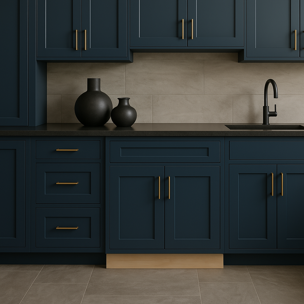 MILL'S PRIDE Valencia Blue Shaker Base Kitchen Cabinet - 30 in W x 24 in D x 34.5 in H