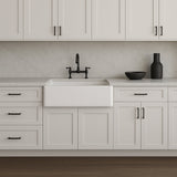 HOMEIBRO White Painted Shaker Style Farm Sink Base Cabinet, 36 in. W x 34.5 in. H x 24 in. D