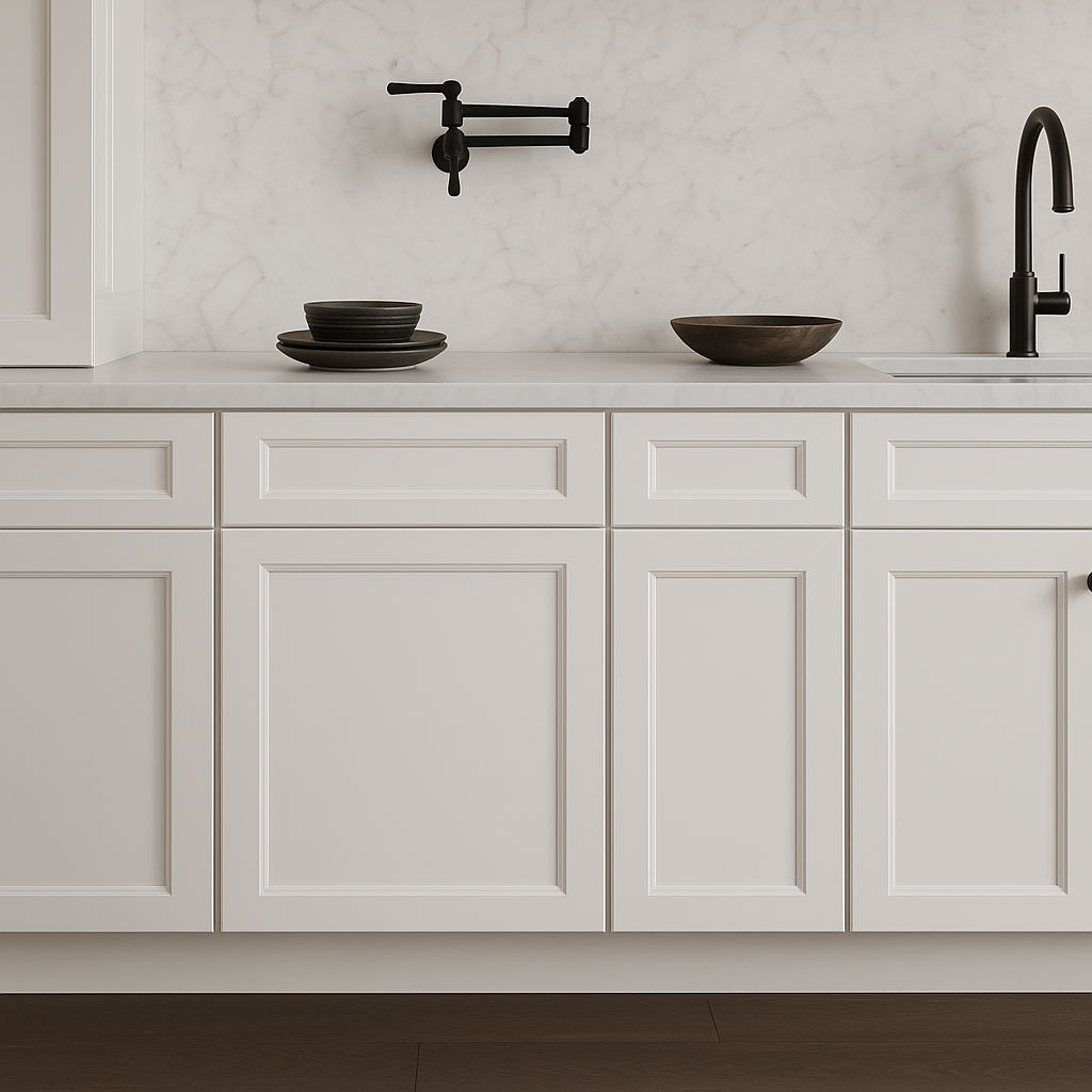 PELHAM & WHITE Keyport Shaker 24" White Plywood Kitchen Cabinet