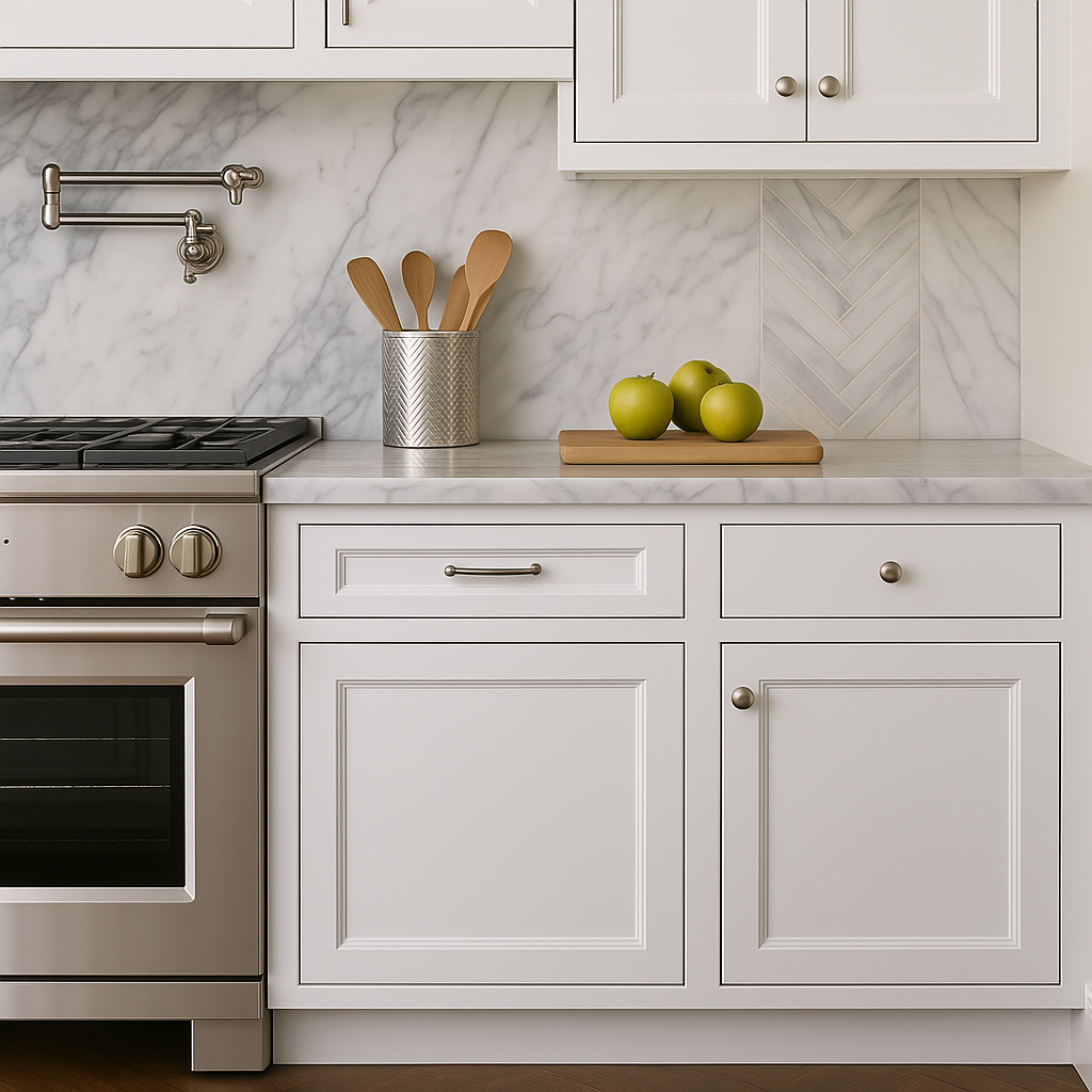 Bremen Cabinetry Shaker Base Cabinet with 1 Door and 1 Drawer in White