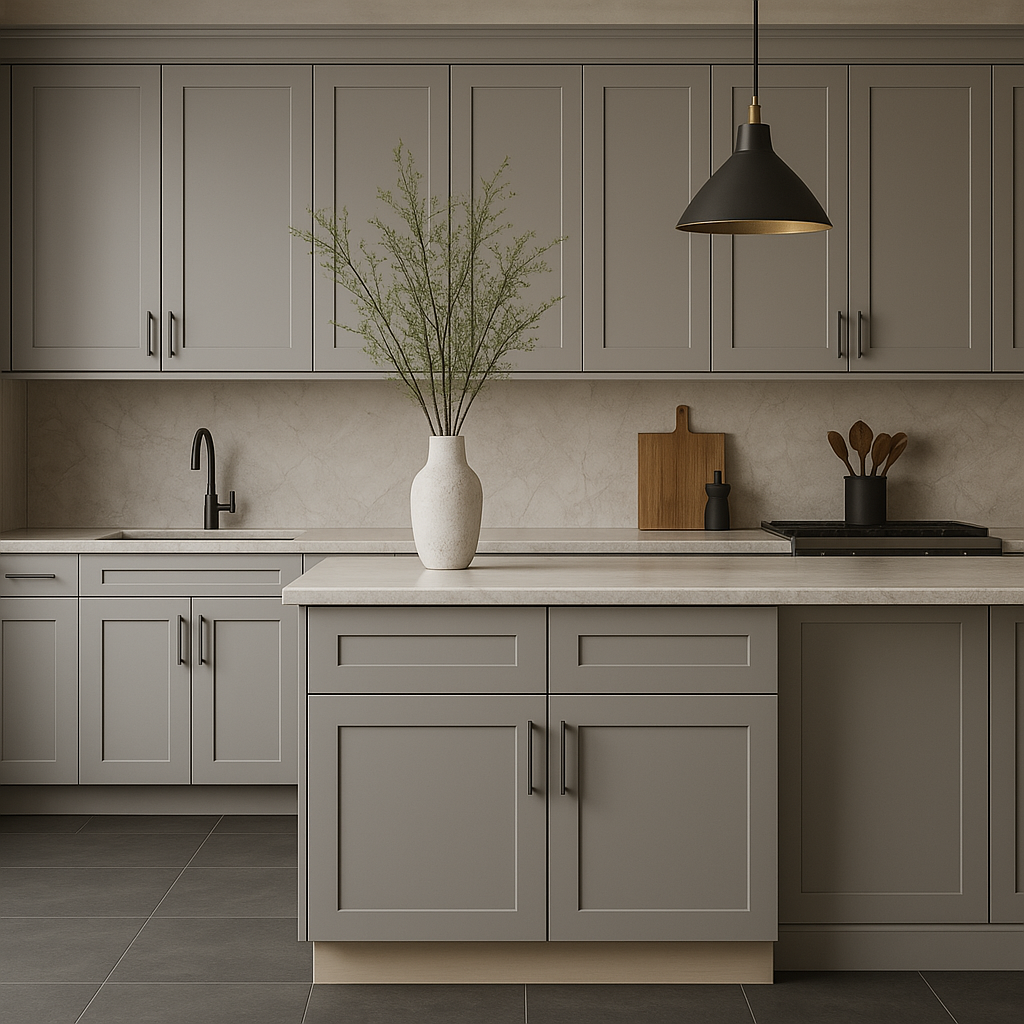 MILL'S PRIDE Richmond Vesuvius Gray Shaker Base Kitchen Cabinet - 36 in W x 24 in D x 34.5 in H